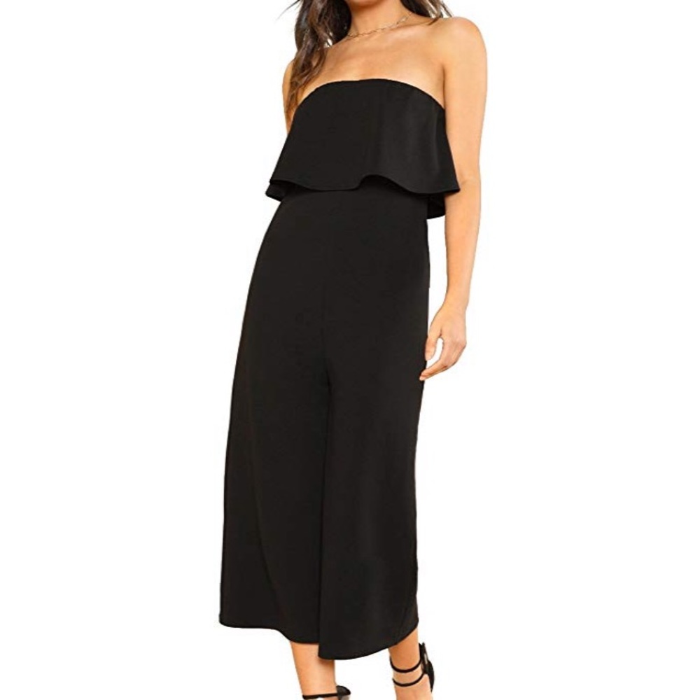 Coventavenue - Strapless Back Romper Black